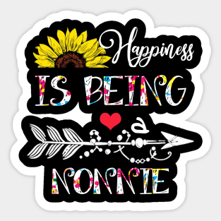 Happiness is being a nonnie mothers day gift Sticker